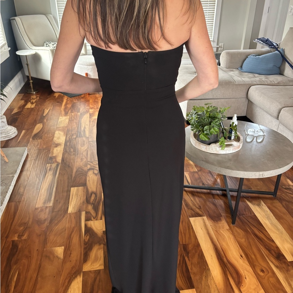 Lulu's strapless Black Dress - Picture 2 of 4